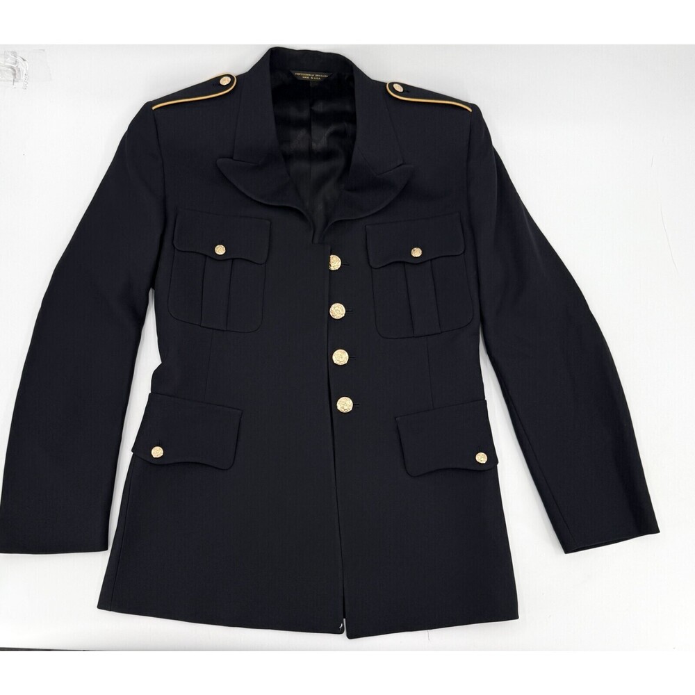 Marlow White Military Jacket Navy 38 Regular 4 Button Enlisted ASU